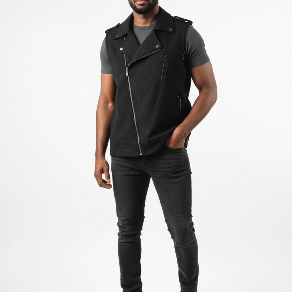 Enyce Men's Black Zipper Vest